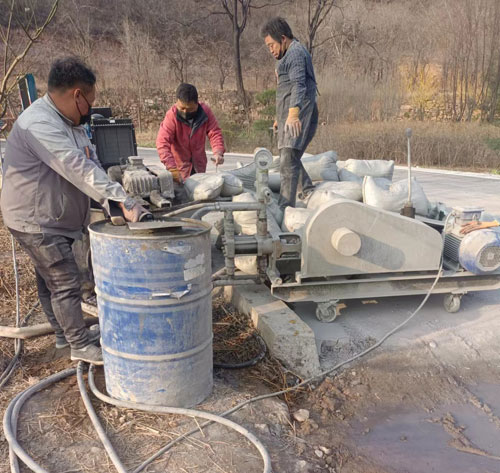 荷塘路面下沉注浆